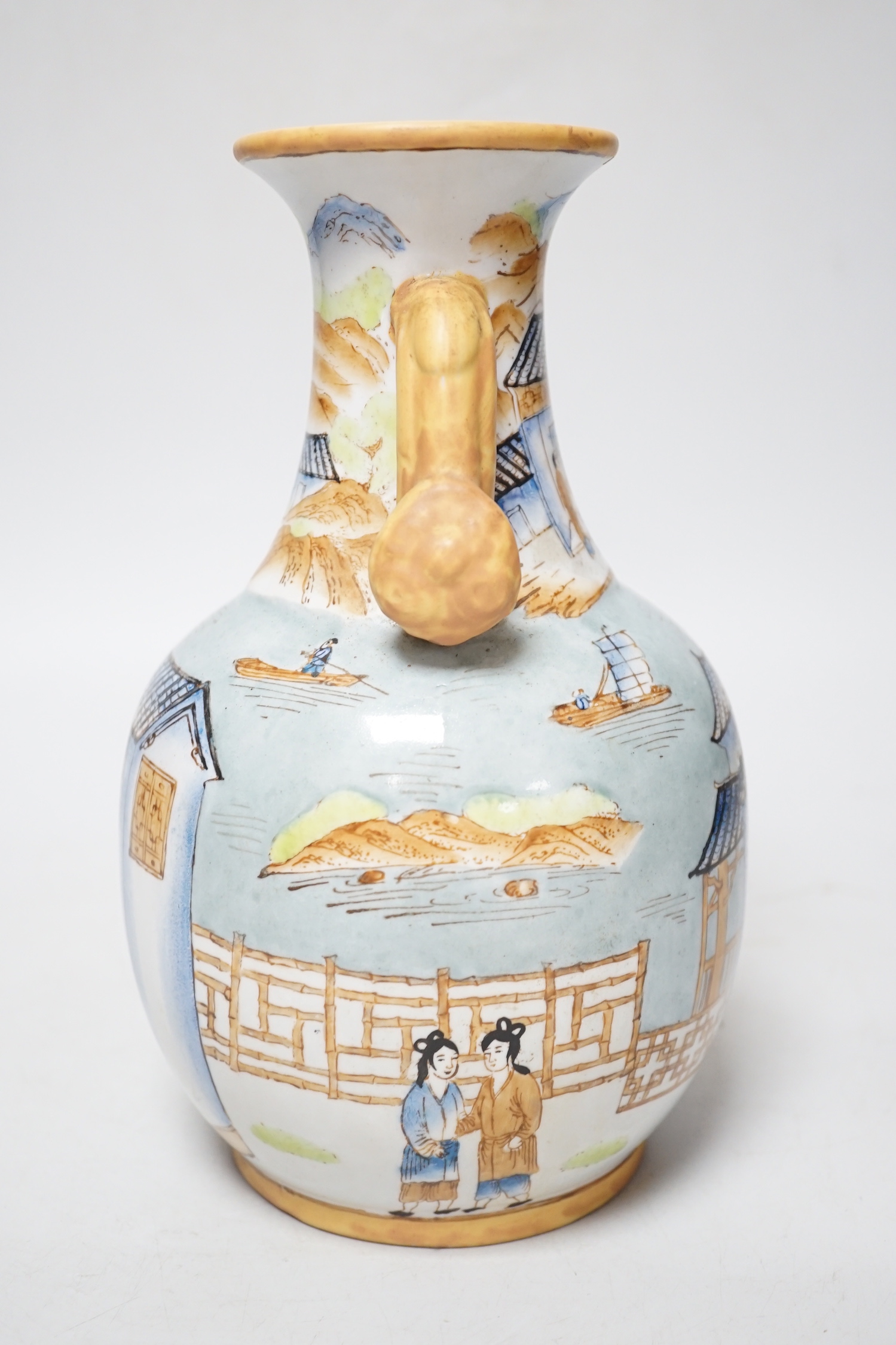 A Chinese enamelled porcelain vase, 23cm high